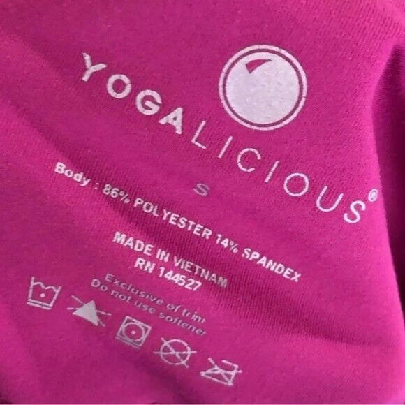 Yogalicious Magenta Buttery Soft Crop Athletic Legging Pants S - Picture 4 of 4